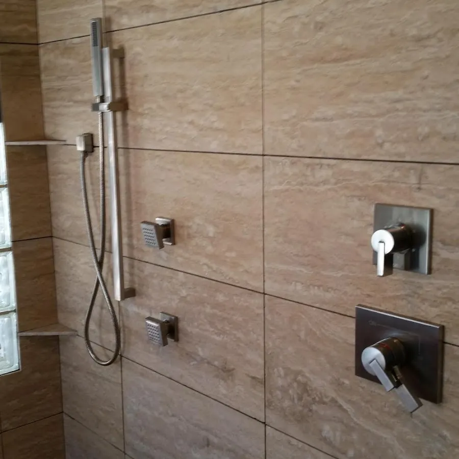 Shower fixture installation for Water Heater Replacement in Noble